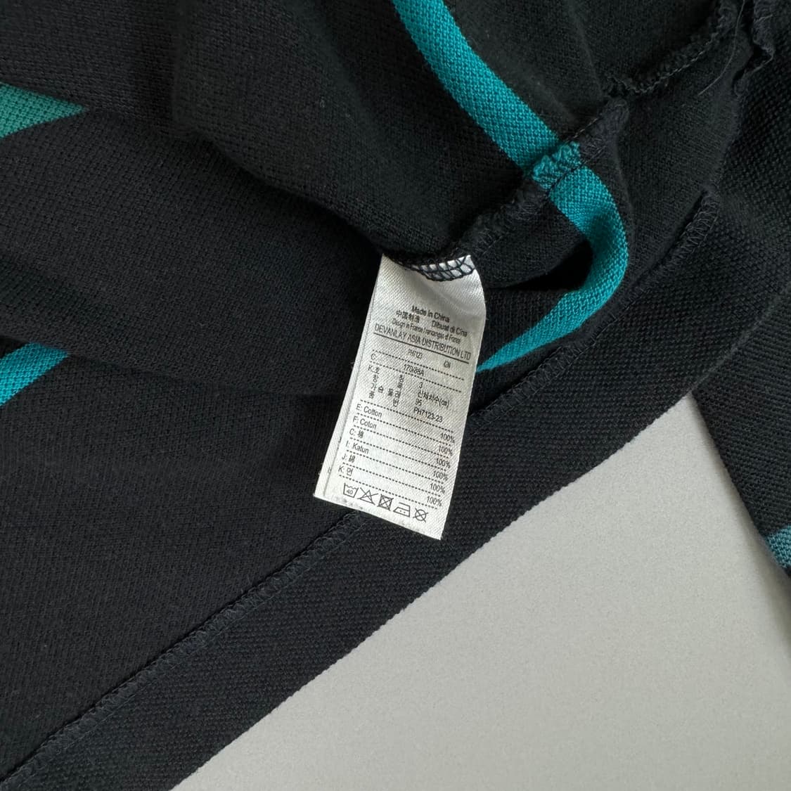 라코스테 스트라이프 긴팔 카라티 블랙 3 [070904 상품이미지7