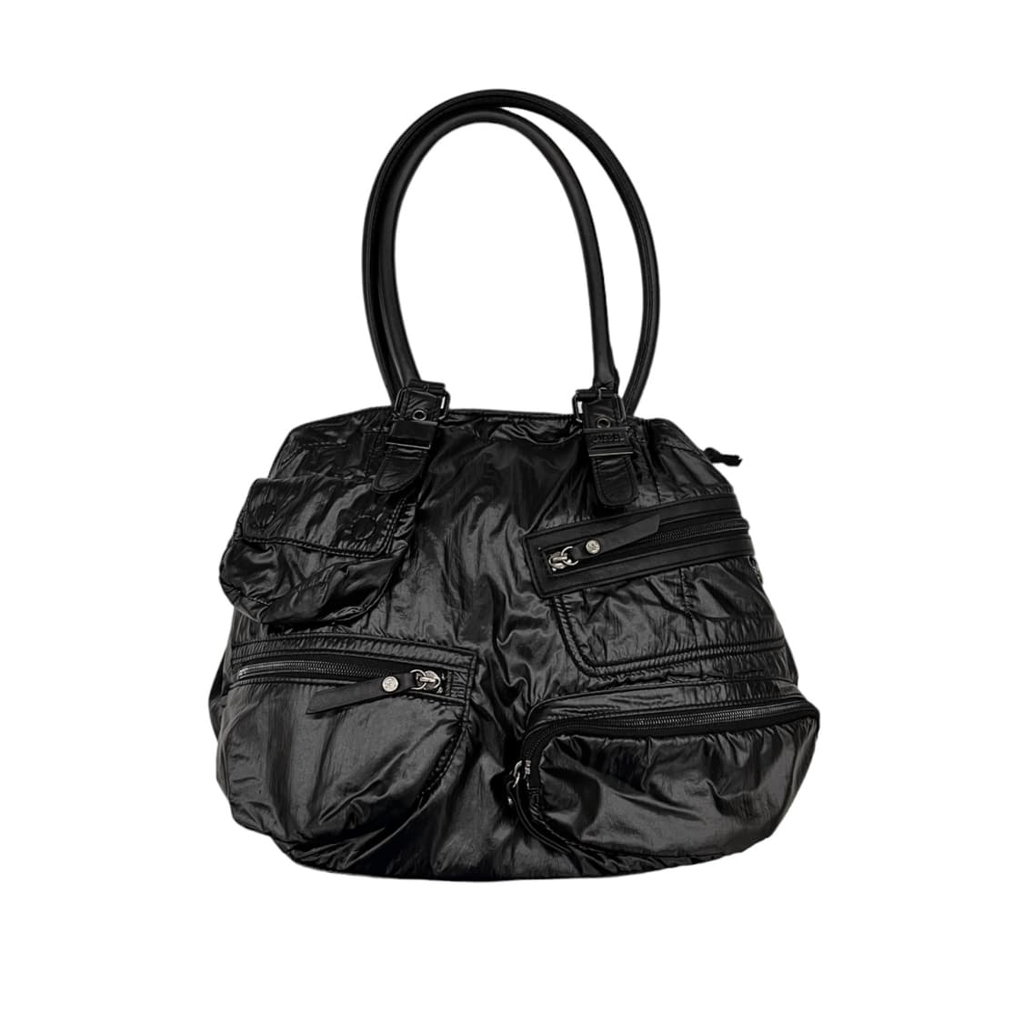 디젤 멀티포켓 글로시 숄더백 블랙 상품이미지3