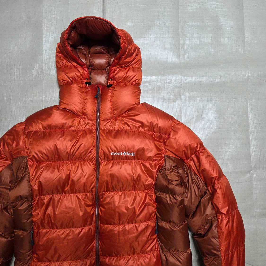 몽벨 알파인 다운 패딩 오렌지 XL 상품이미지1