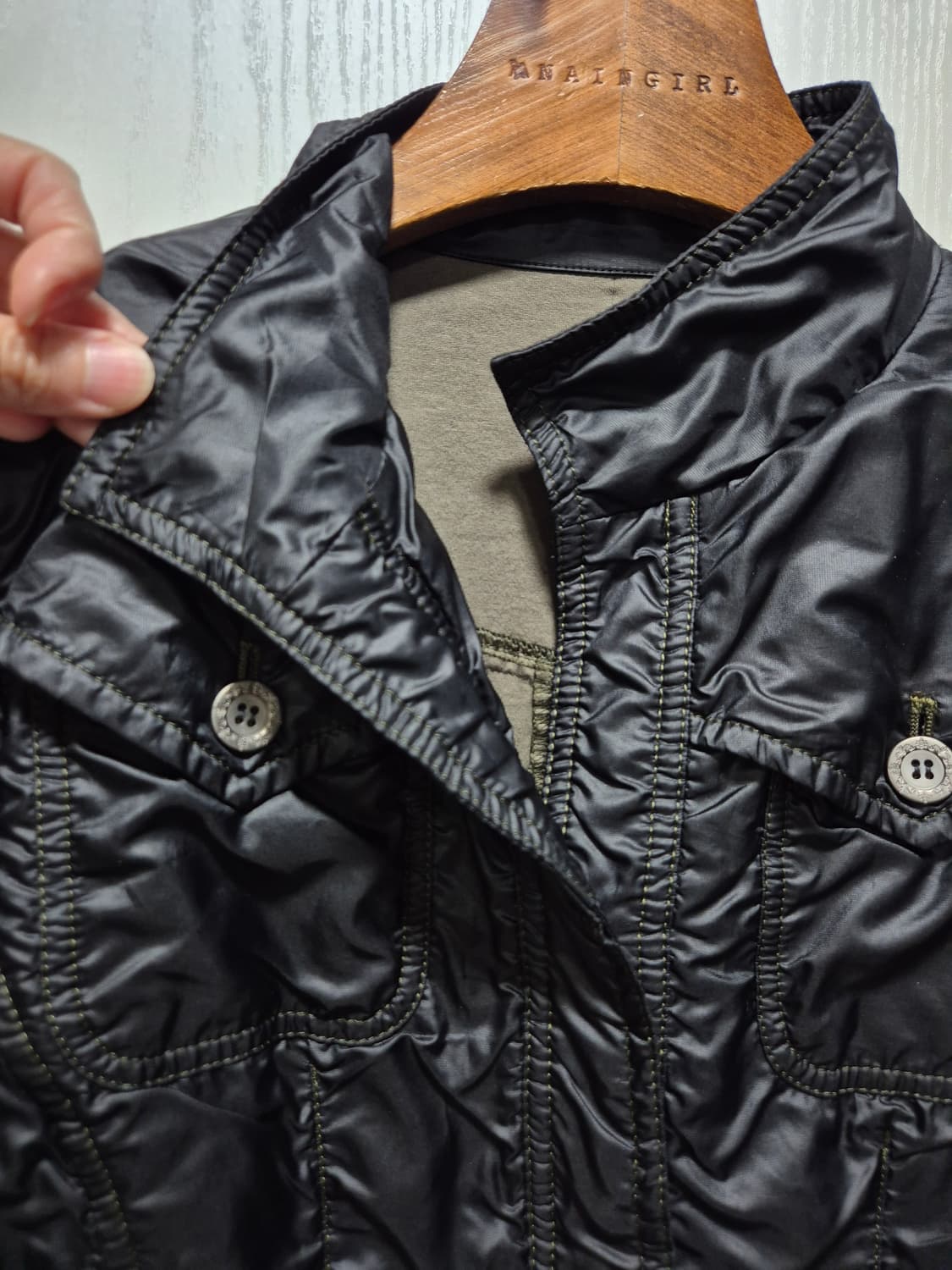 (타임세일)JPN VTG. 블랙 셔링 바람막이 점퍼 상품이미지3