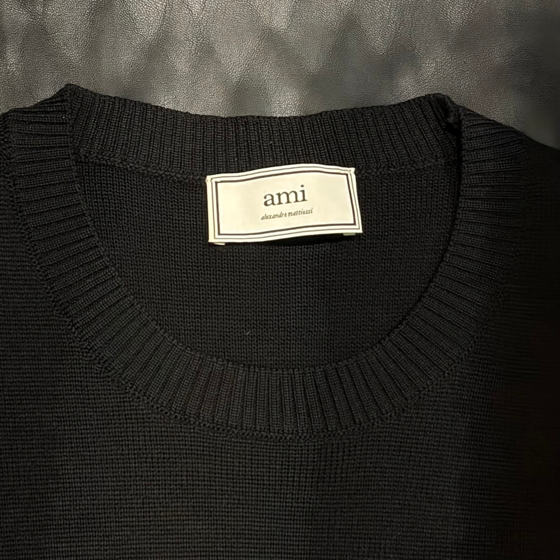 아미 하트 로고 블랙 니트 상품이미지6