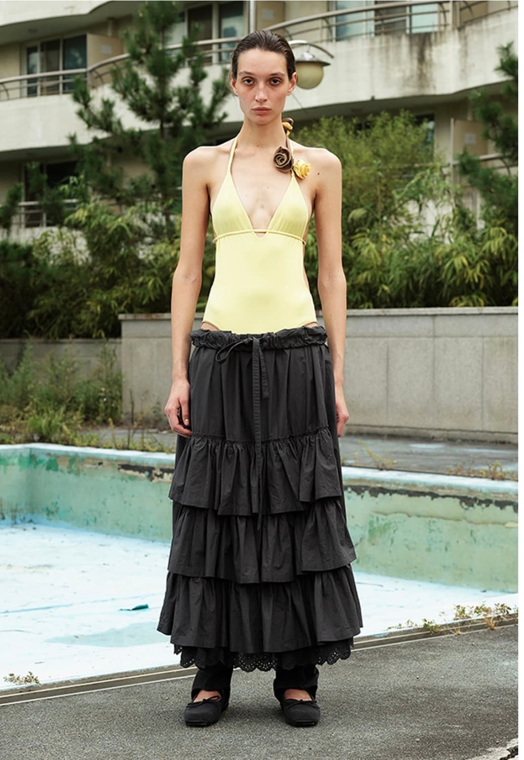 [M]open yy 롤 웨이스트 스커트 상품이미지1