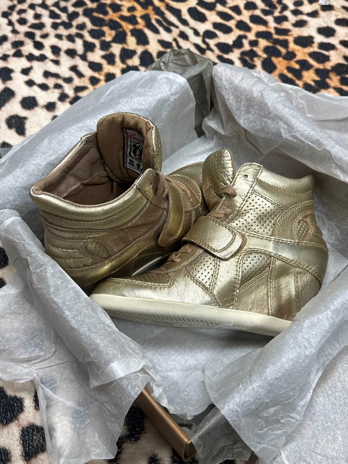 ASH 보위 웨지힐 하이탑스니커즈 메탈릭골드 상품이미지3