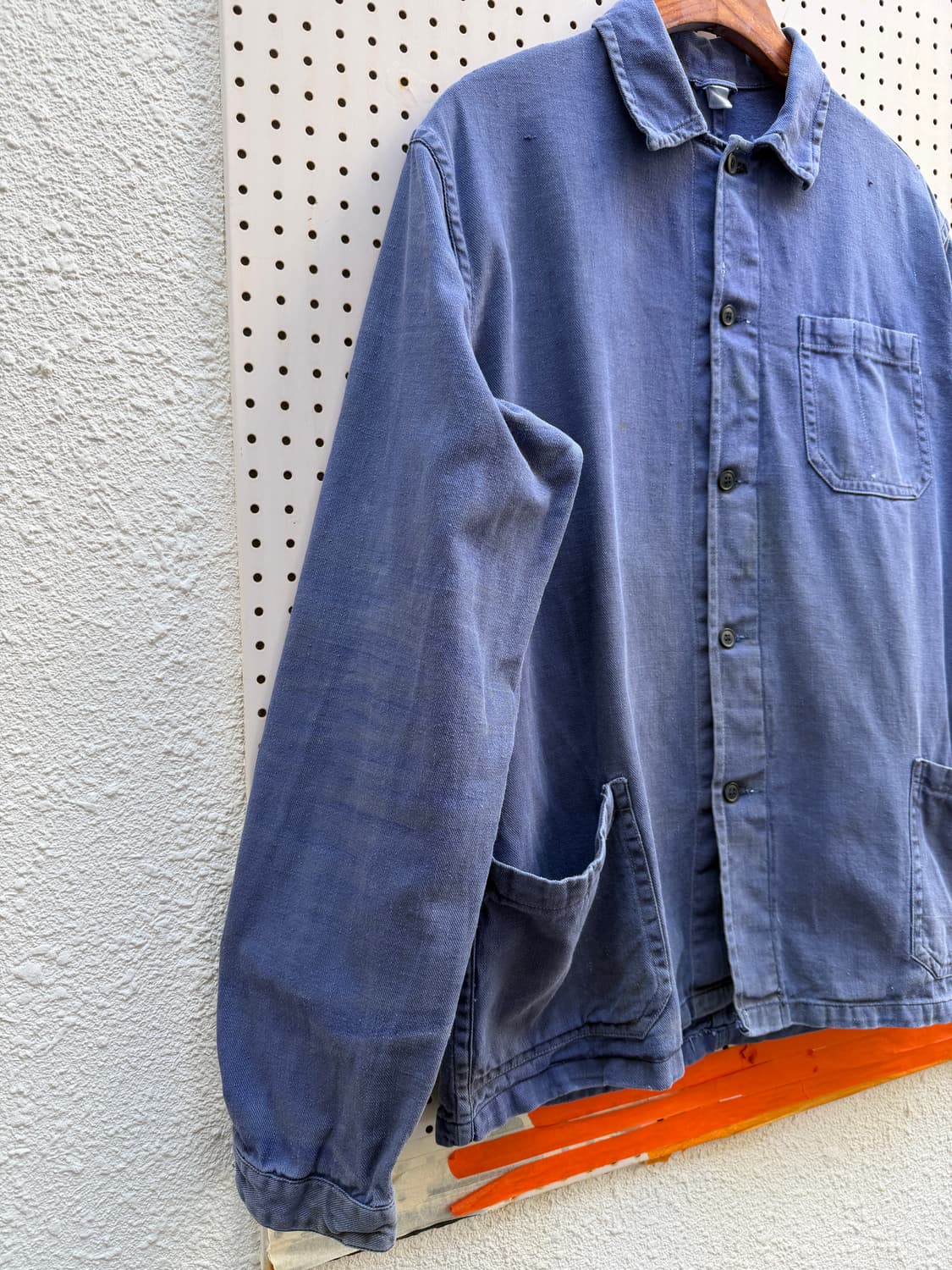 WASHED BLUE OLD VINTAGE FRENCH 프렌치워크자켓 상품이미지6