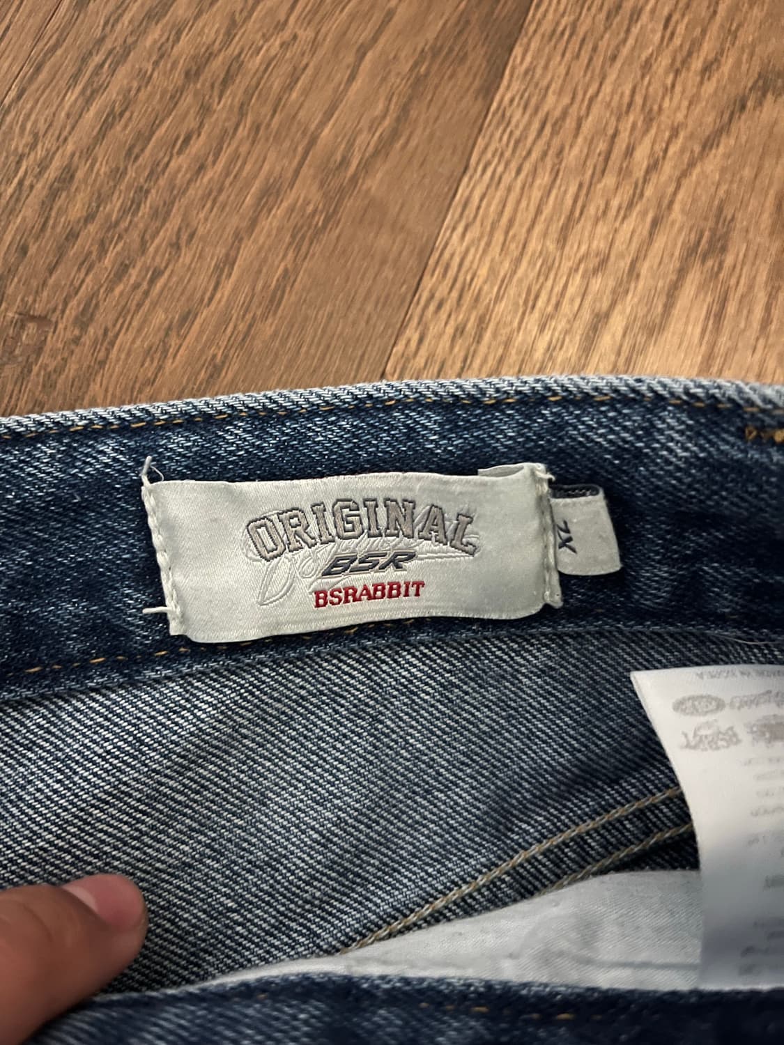 비에스레빗 미드90 배기 데님 팬츠 딥블루 XL 상품이미지4