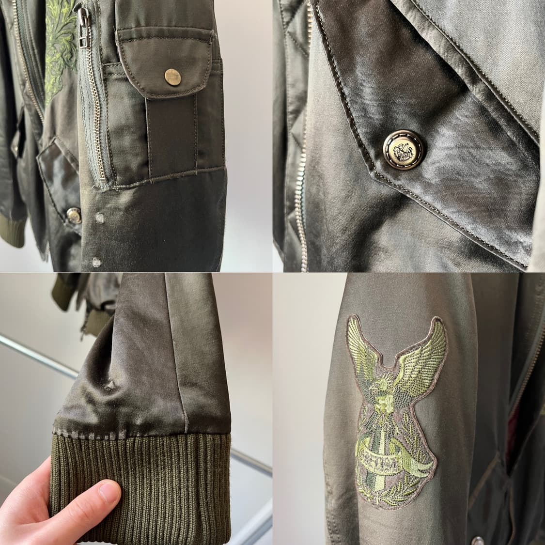 Obelisk Embroidered Flight Bomber Jacket 상품이미지9