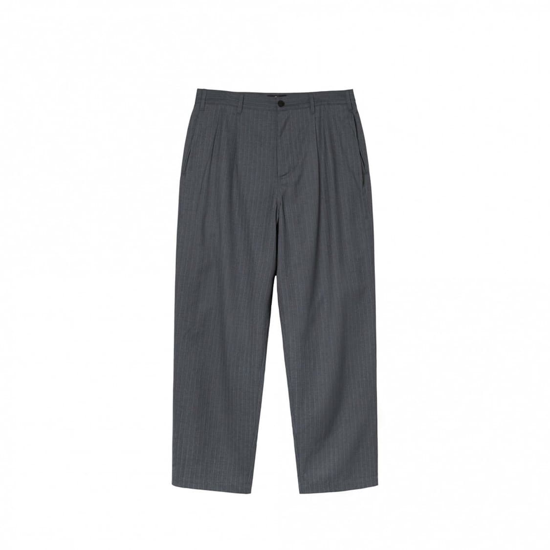 스투시 스트라이프 볼륨 플리츠 팬츠 그레이 상품이미지3