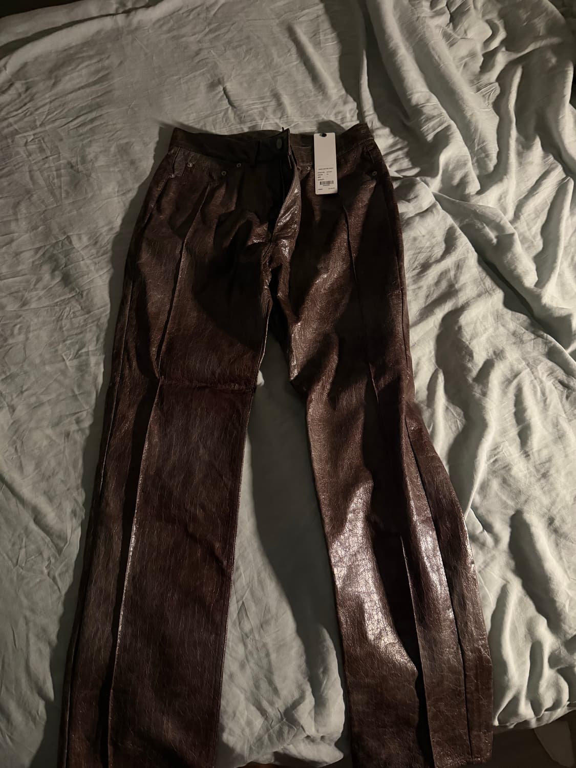 갈색 가죽바지 팝니다 상품이미지1
