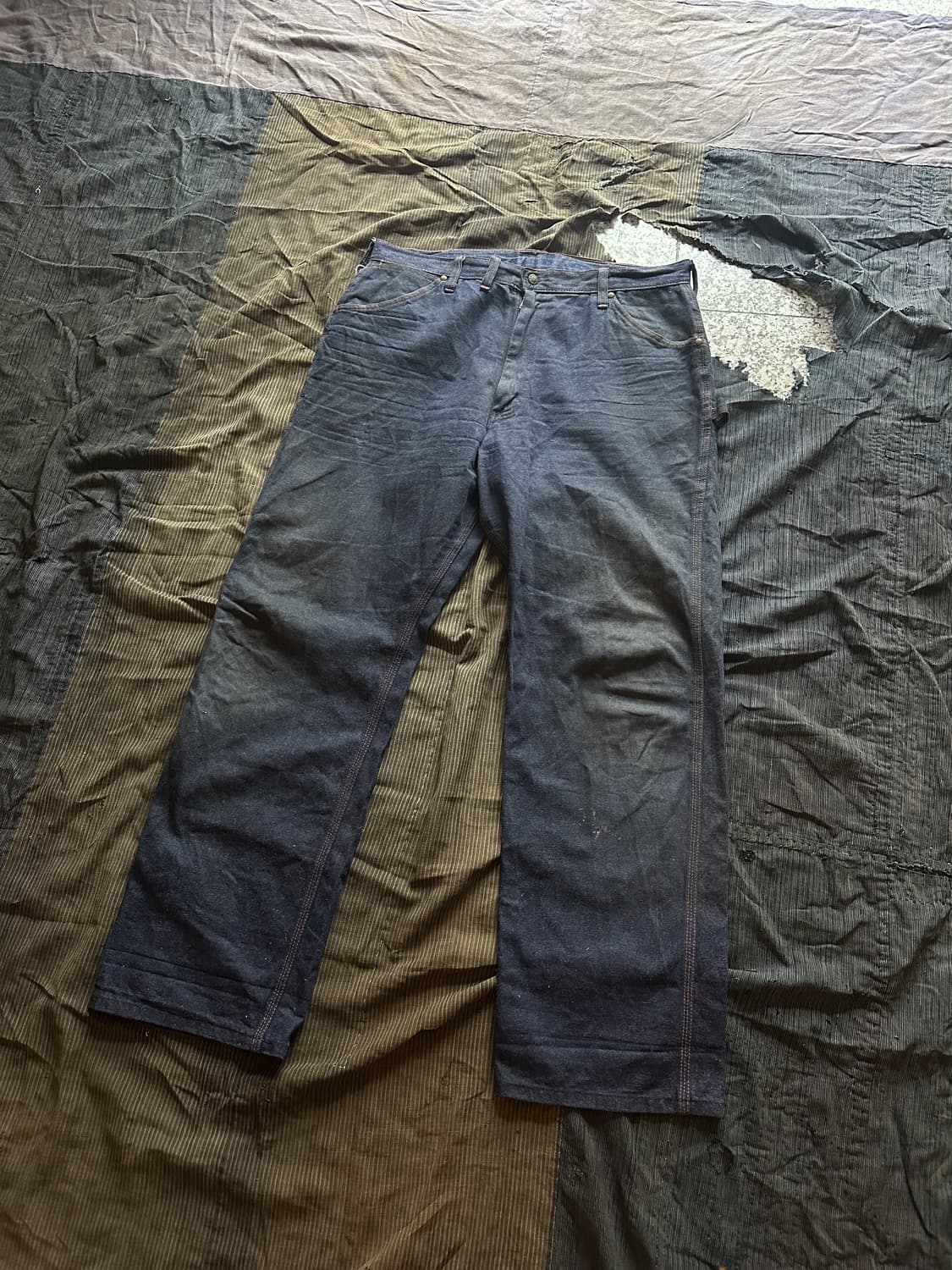 50s Vintage Denim Carpenter Work Pants 상품이미지2