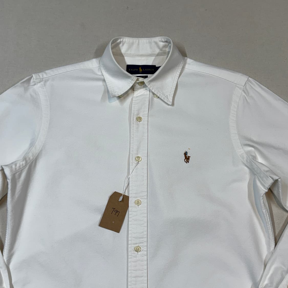 S) 폴로 랄프로렌 클래식핏 화이트 옥스포드 셔츠 T97 상품이미지3