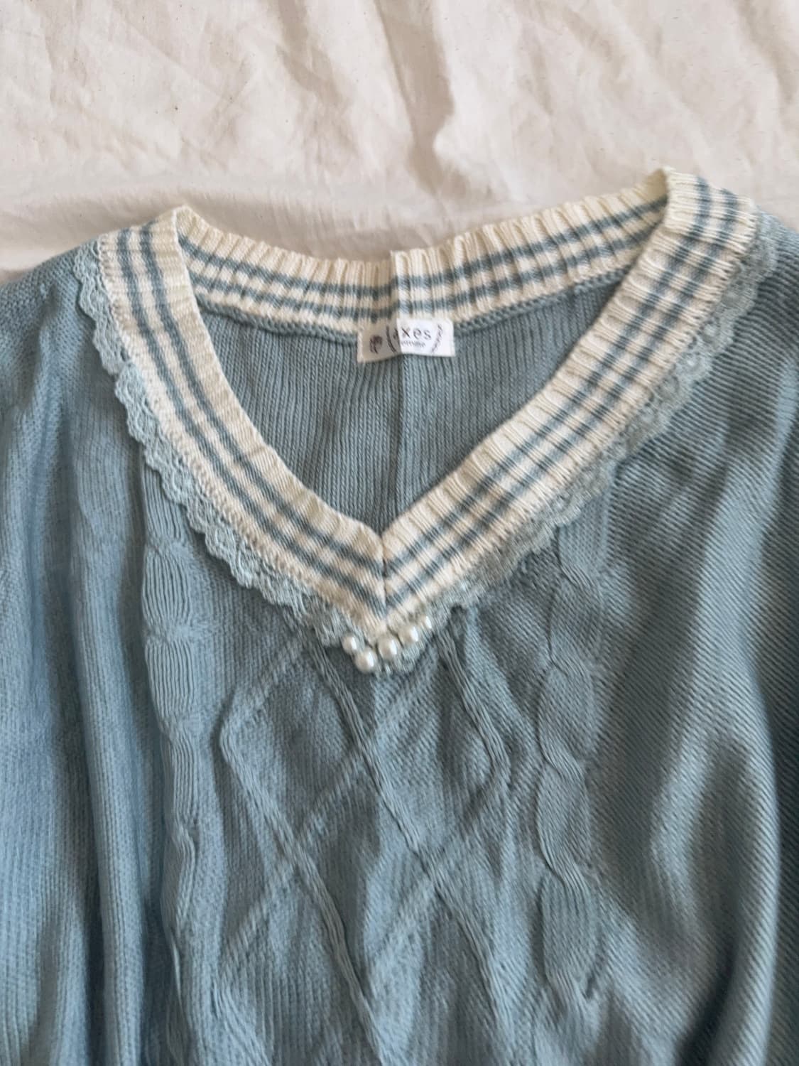 엑시즈팜 러블리 모리 프레피 니트  상품이미지3