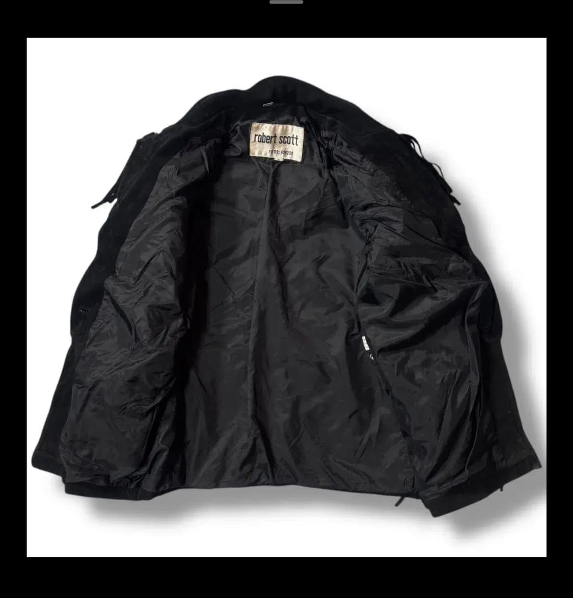 프린지 가죽 자켓 웨스턴 아메카지 천연 가죽 블랙 빈티지 상품이미지3