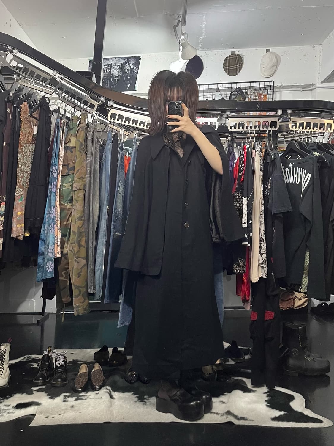 재패니즈 빈티지 케이프 맥시 코트 상품이미지1