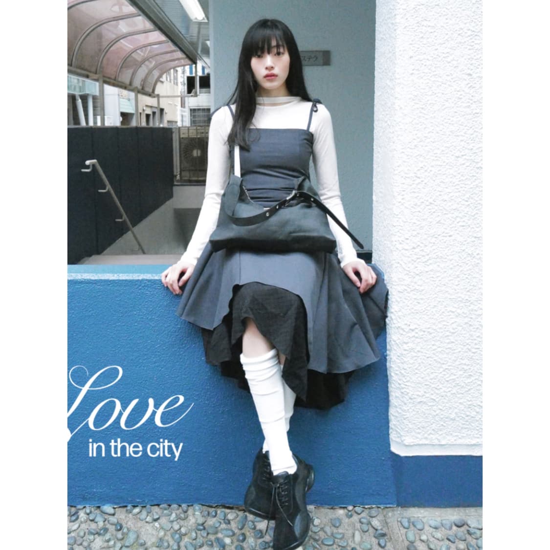 미세키서울 레이어드 스카프 롱슬리브 아이보리 상품이미지6