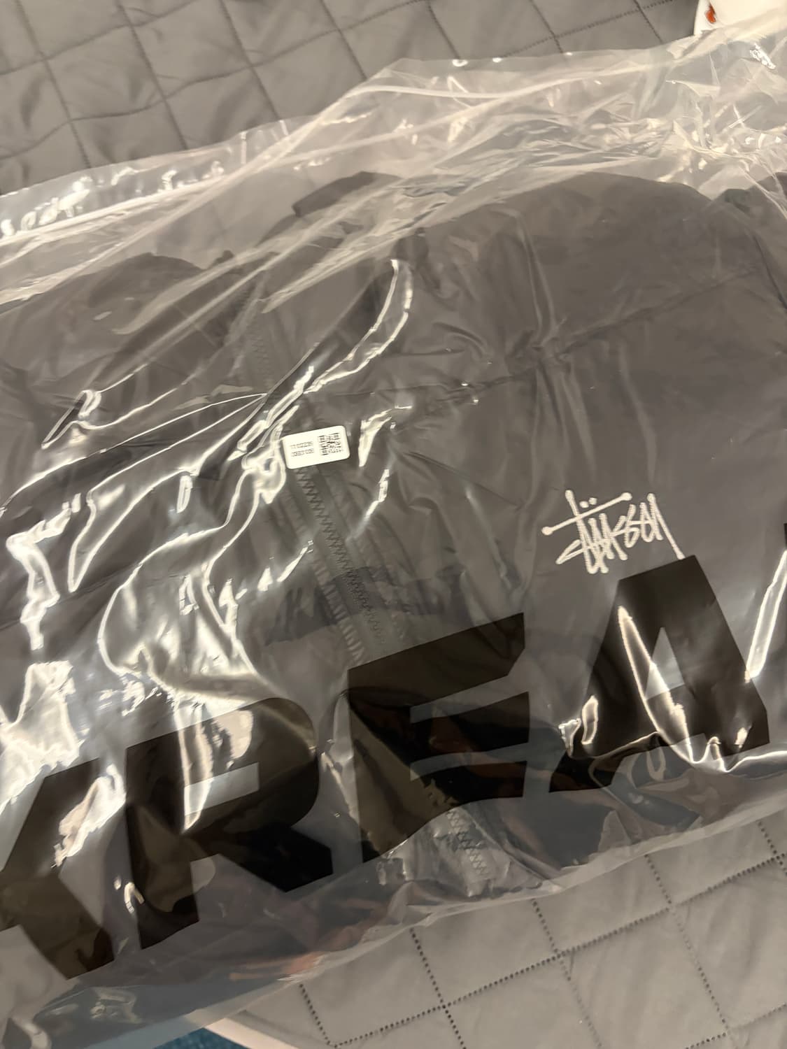 스투시 립스탑 패딩 팬텀블랙 M 새상품급 상품이미지3