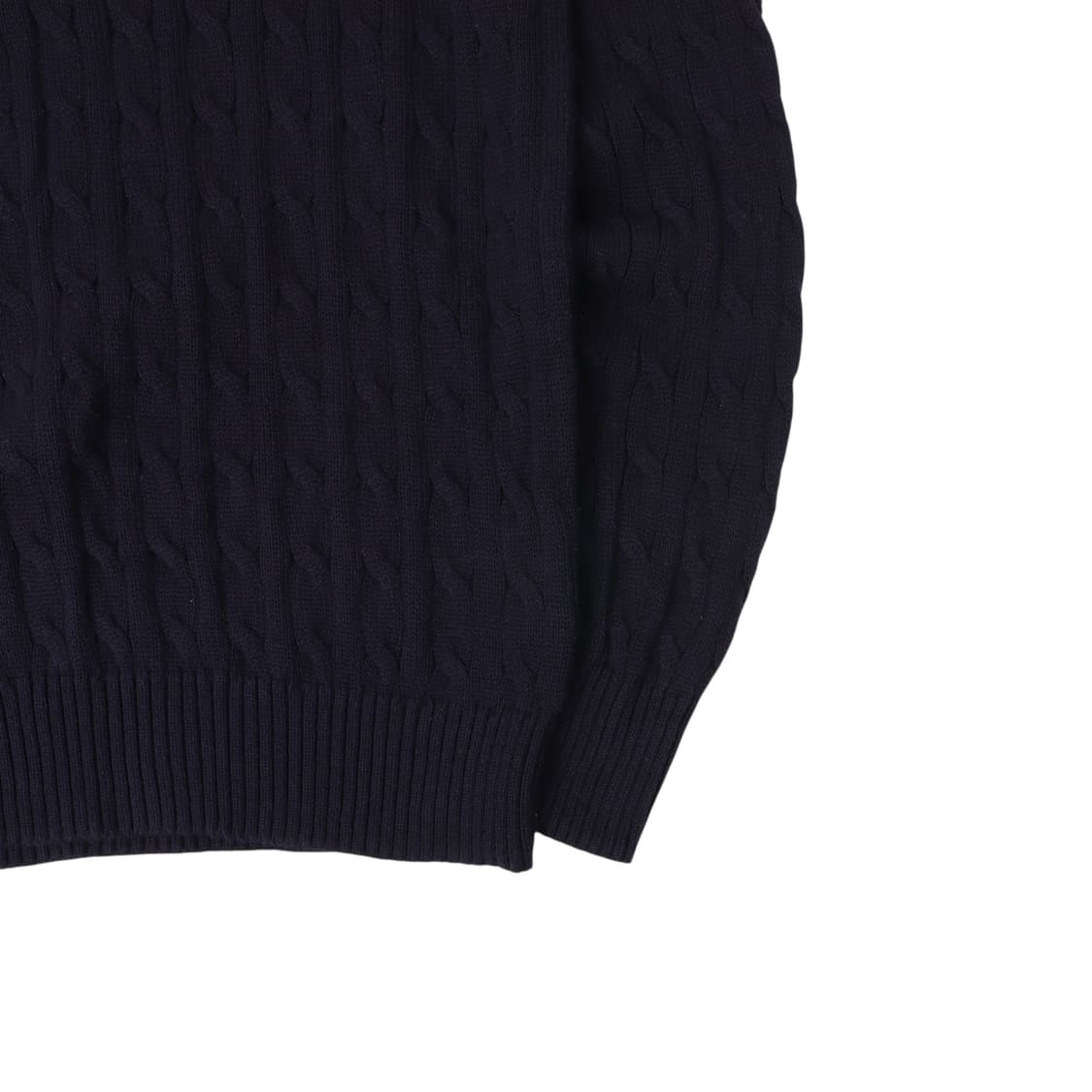 폴로 랄프로렌 네이비 코튼 라운드 케이블 니트 상품이미지4