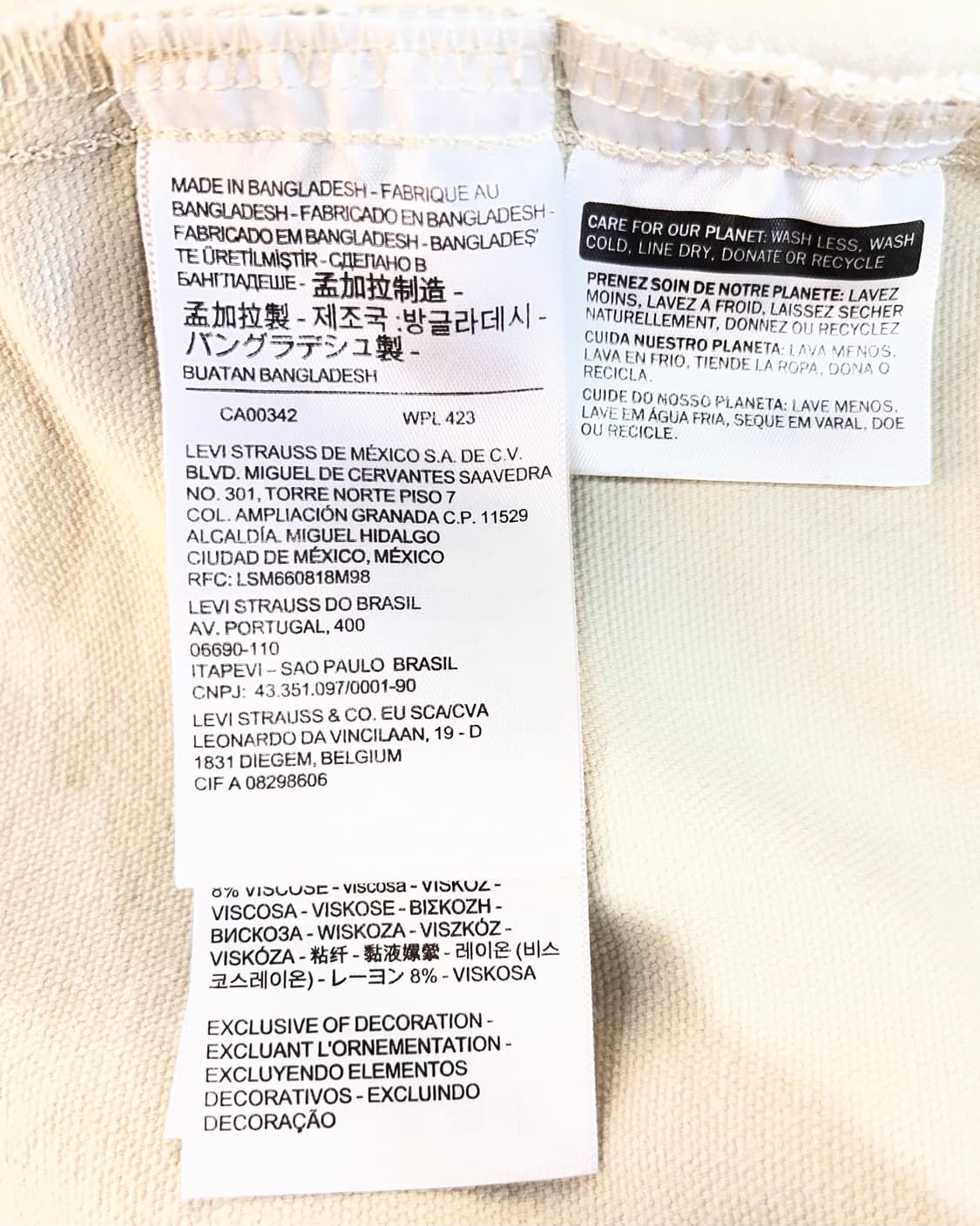 리바이스 데님 후드 자켓 아이보리 그레이 L 상품이미지8