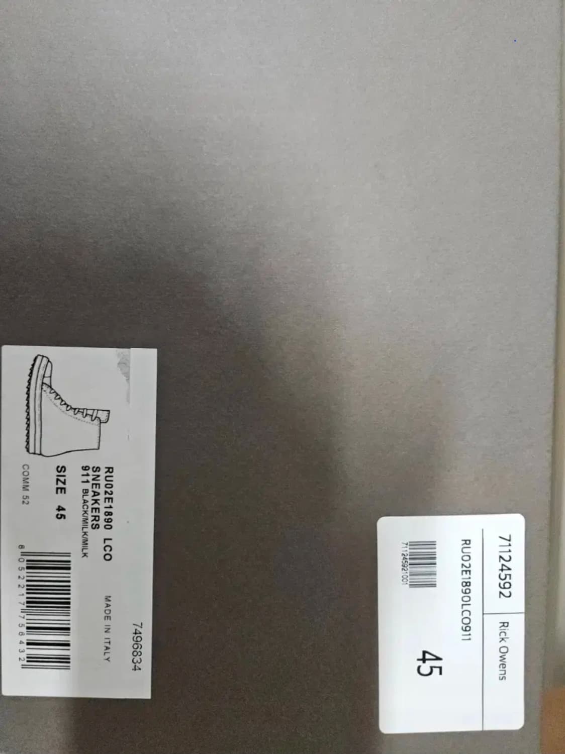 릭오웬스 라몬즈 lco 레더 하이 스니커즈 45 상품이미지5