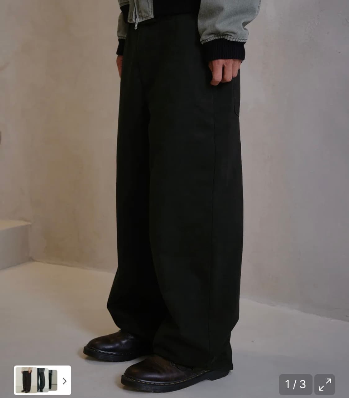 다이브인 무민서 워시드 루즈드 코튼 팬츠 상품이미지1