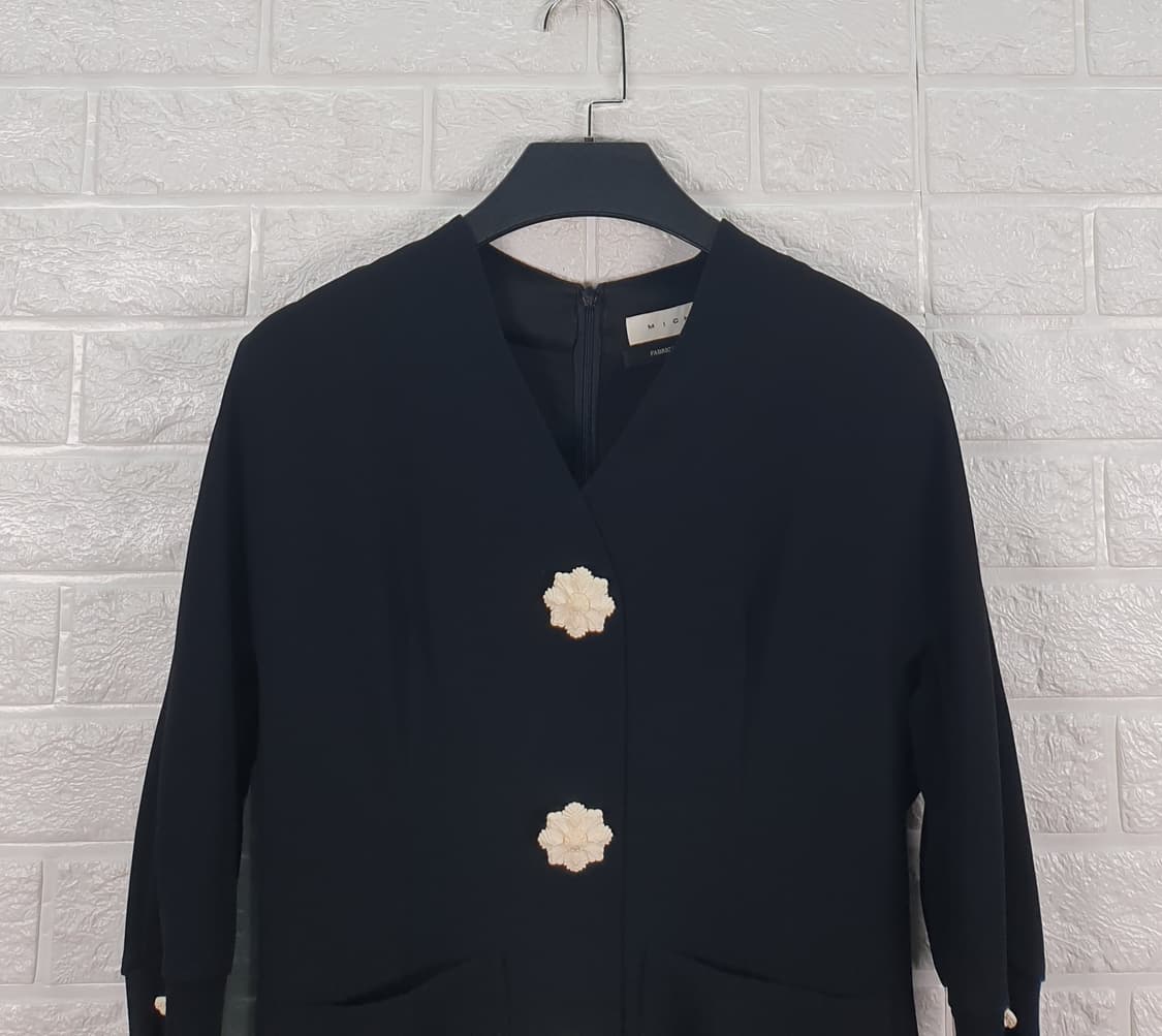 [55]미샤 브이넥 플라워 버튼 원피스 상품이미지6