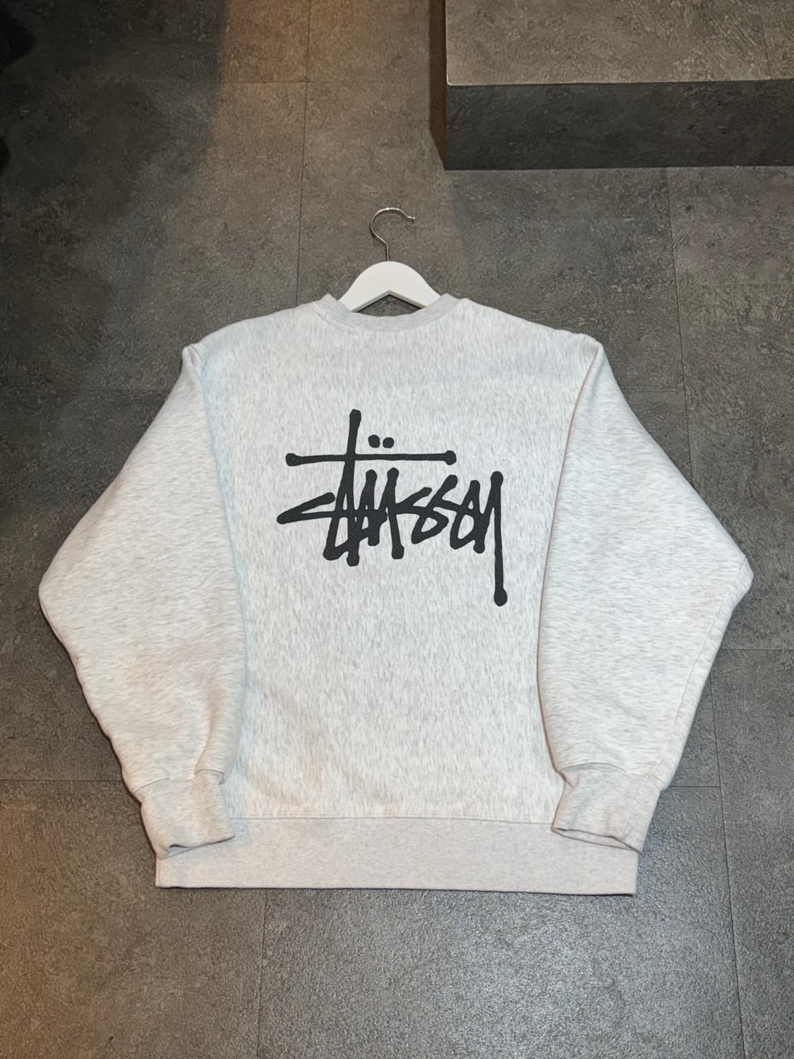 스투시 베이직 크루넥 애쉬헤더 기모 맨투맨 M사이즈 상품이미지3