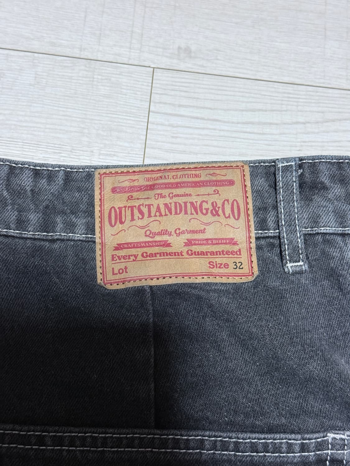 [32]아웃스탠딩 루즈핏 카펜더팬츠 블랙 상품이미지4