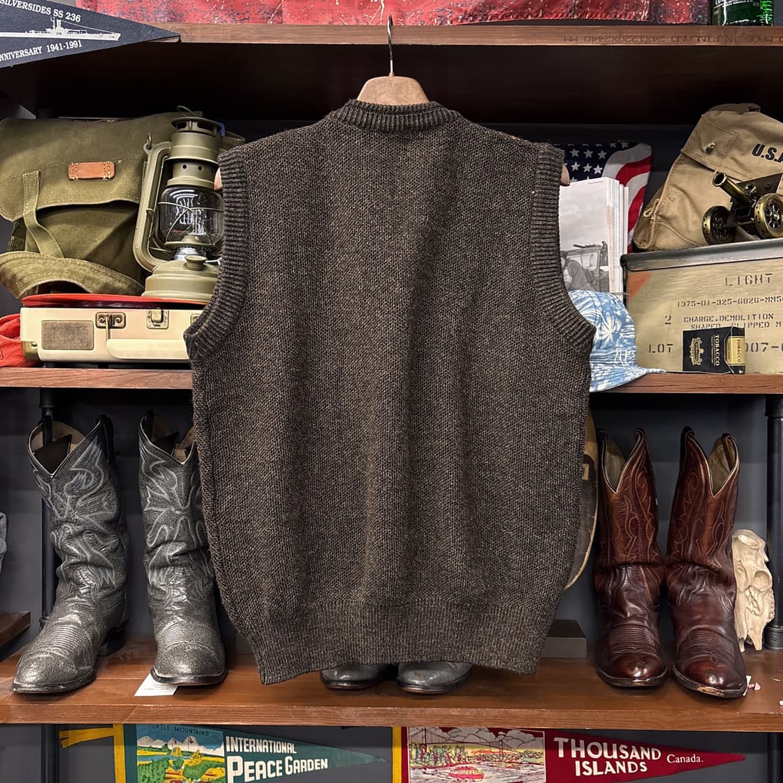 마스터스 다이아 패턴 엠보싱 자카드 울니트 베스트 상품이미지2