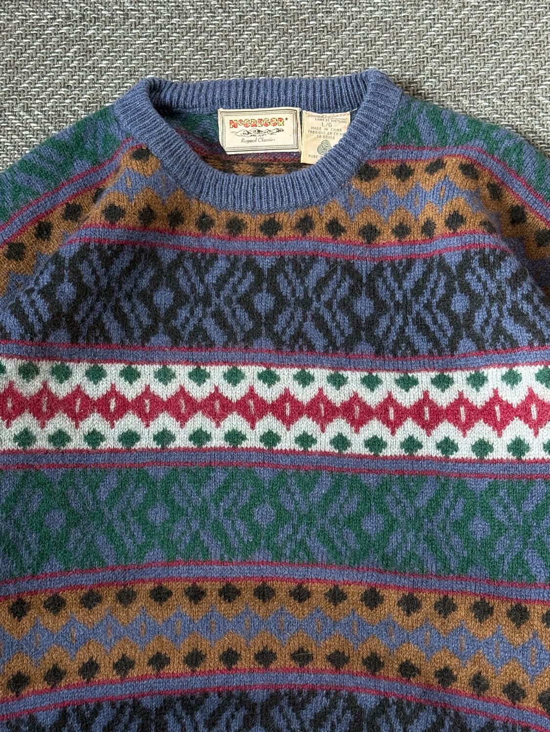 80s 맥그리거 페어아일 울 빈티지 스웨터 (105) 상품이미지2