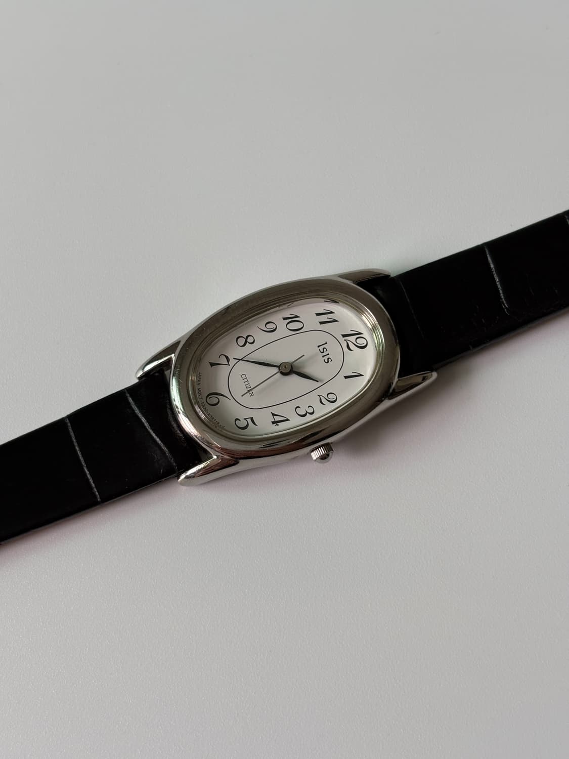 1990년대 Isis 아라빅 인덱스 실버 오벌 쿼츠 여성  상품이미지4