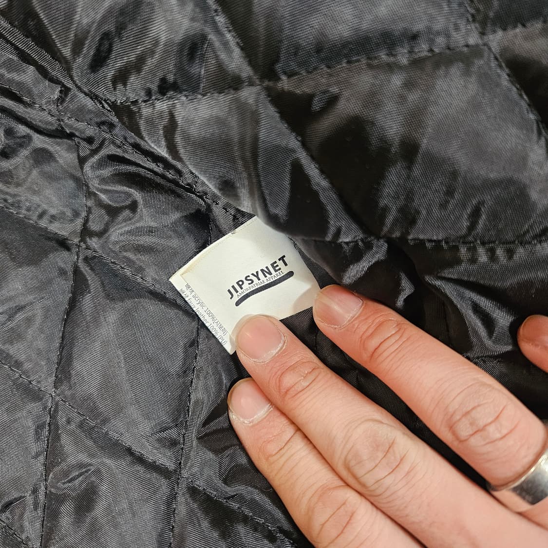 집시(Jipsy) 울 카라넥 컬러블럭 바시티 자켓 M size 상품이미지7