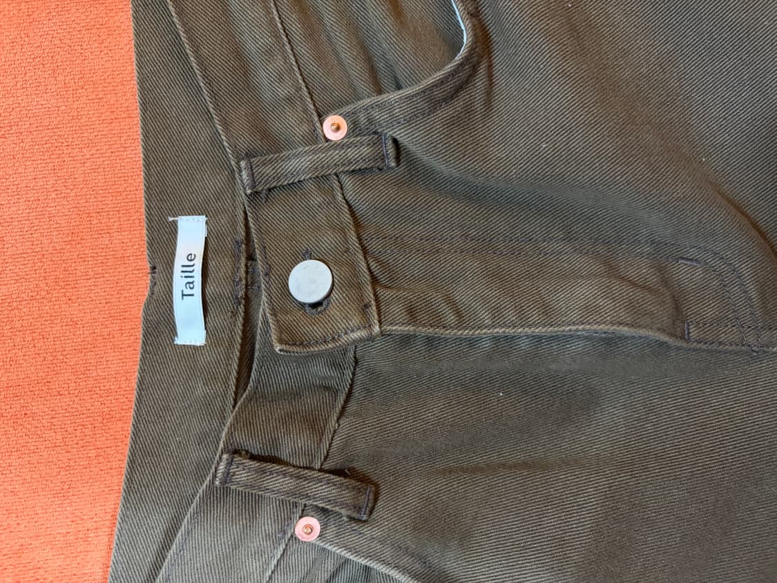 [3] 21ss 타일레 taille 데님 팬츠 브라운 상품이미지3