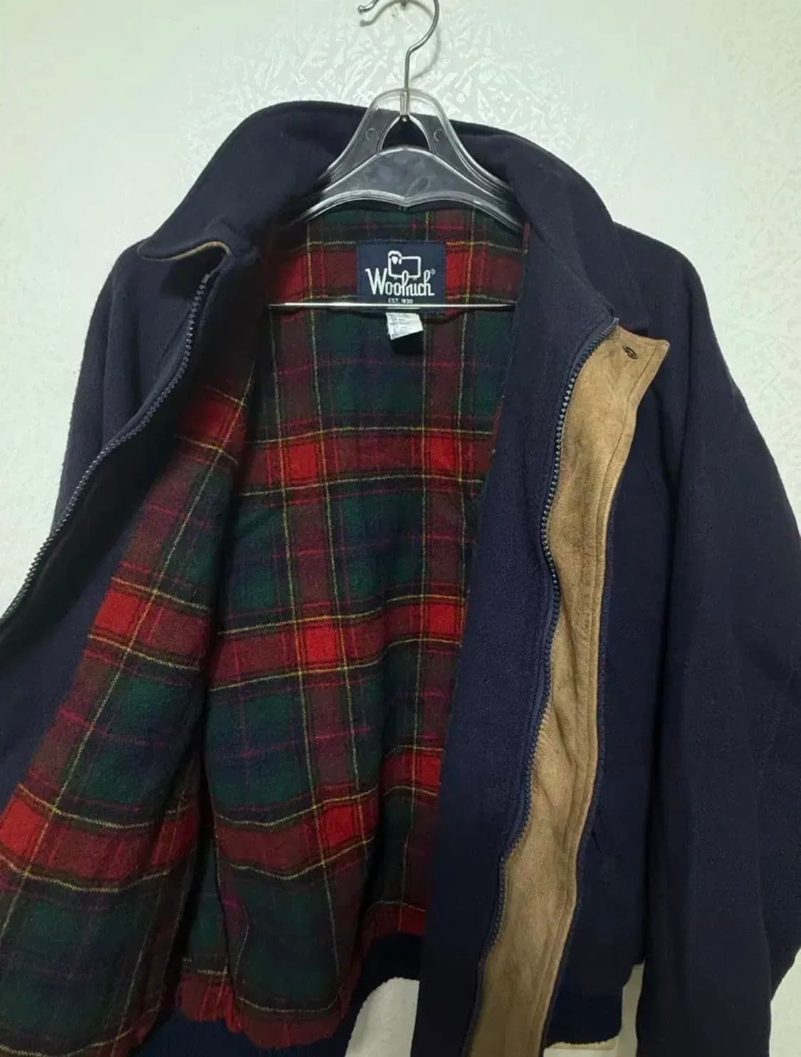 울리치 woolrich 스웨이드 트림 퓨어 울자켓 M 상품이미지3