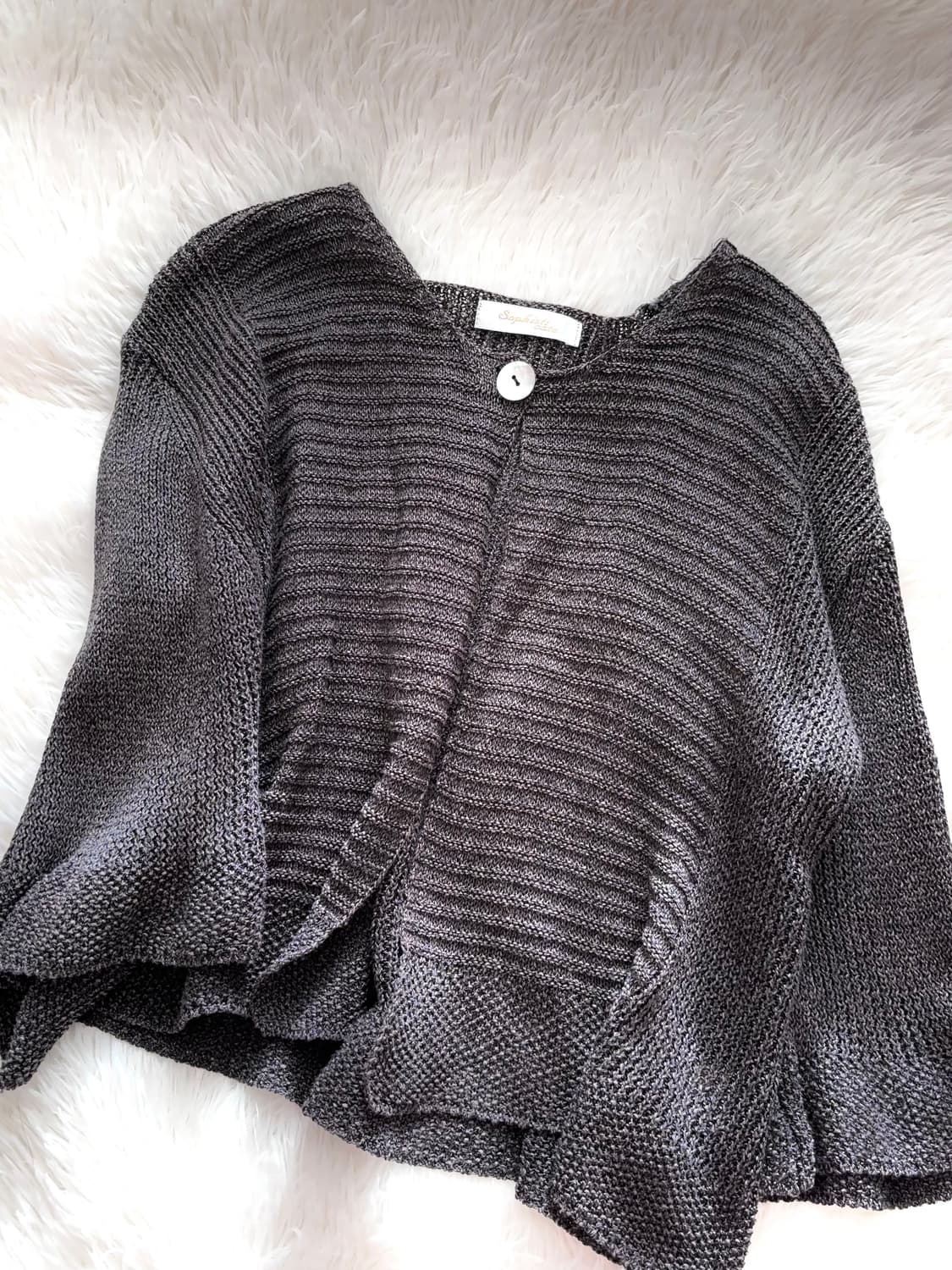 사와코 케이프 니트가디건 상품이미지1