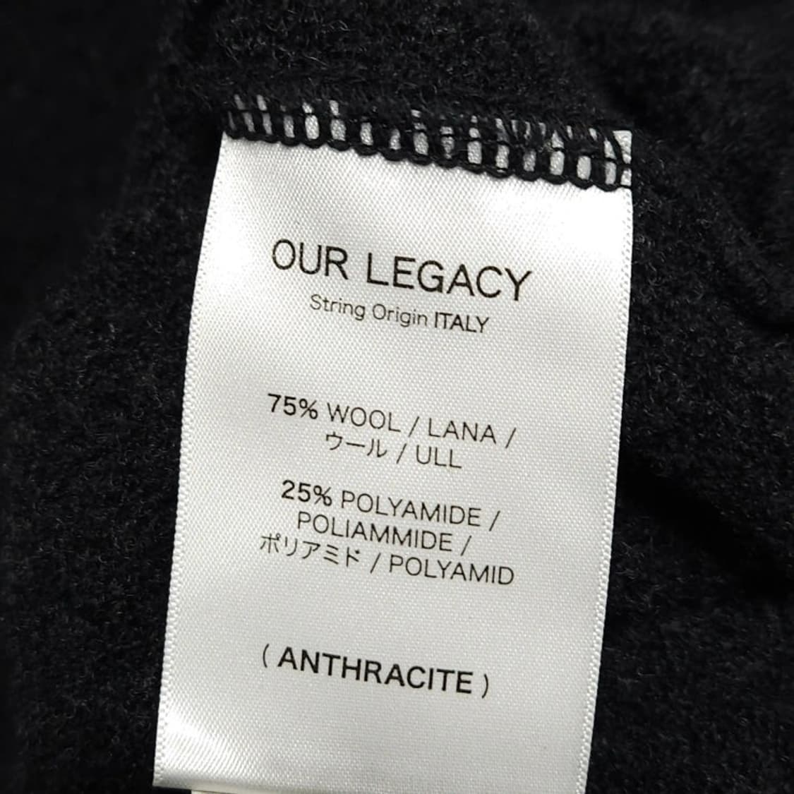 S사이즈 Our Legacy 아워레가시 울 블렌드 니트 블랙 상품이미지5