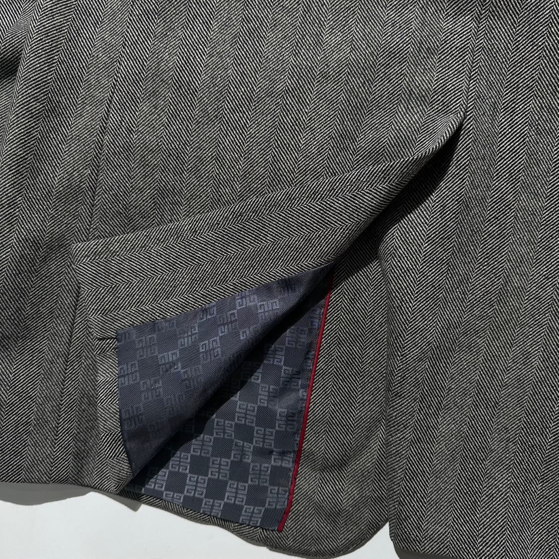 지방시 울 캐시미어 헤링본 싱글 2B 블레이저 자켓 상품이미지6