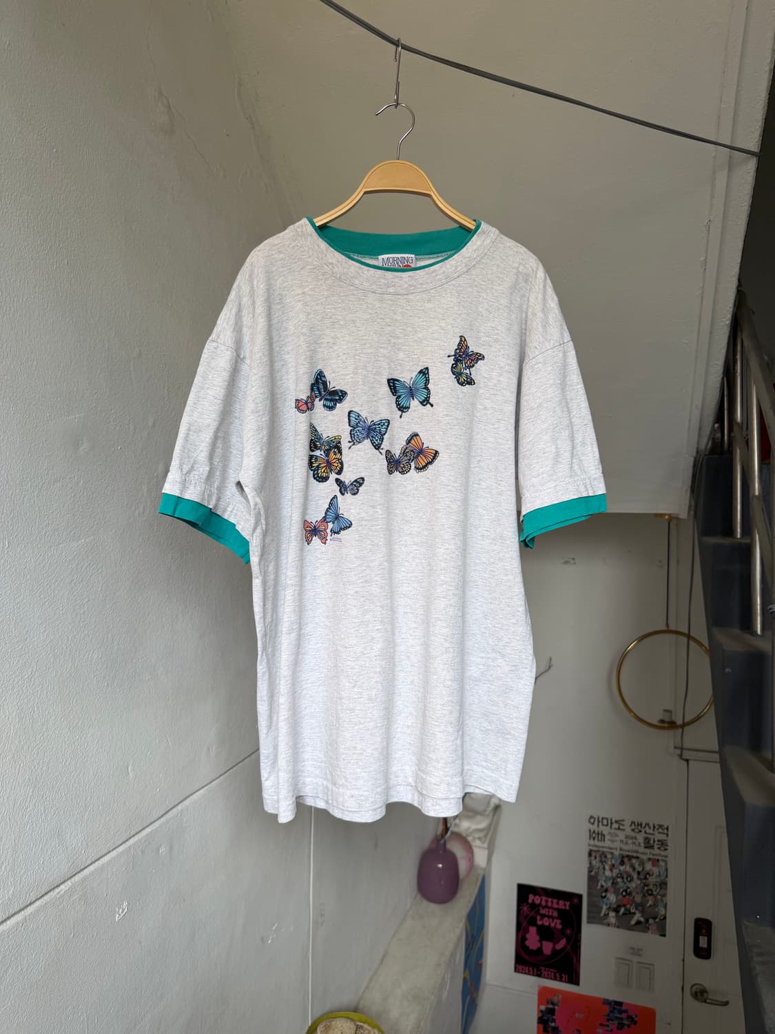 MADE IN USA 90's 빈티지 나비 티셔츠 상품이미지1