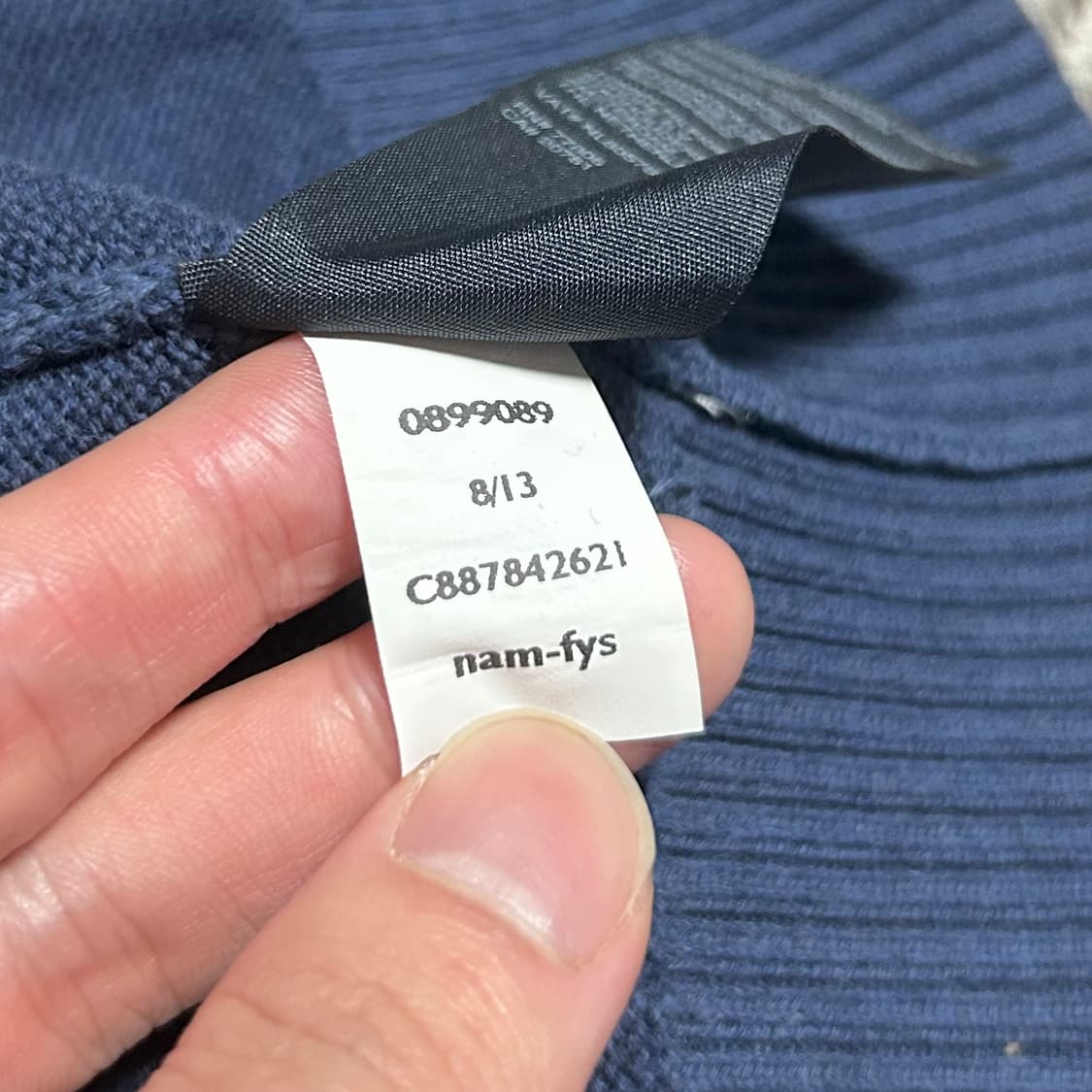 [L] Tommy 타미힐피거 네이비 클래식 반집업 코튼 니트 상품이미지7