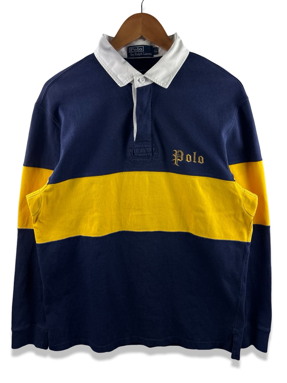 폴로랄프로렌 네이비 옐로우 럭비셔츠2830 상품이미지1