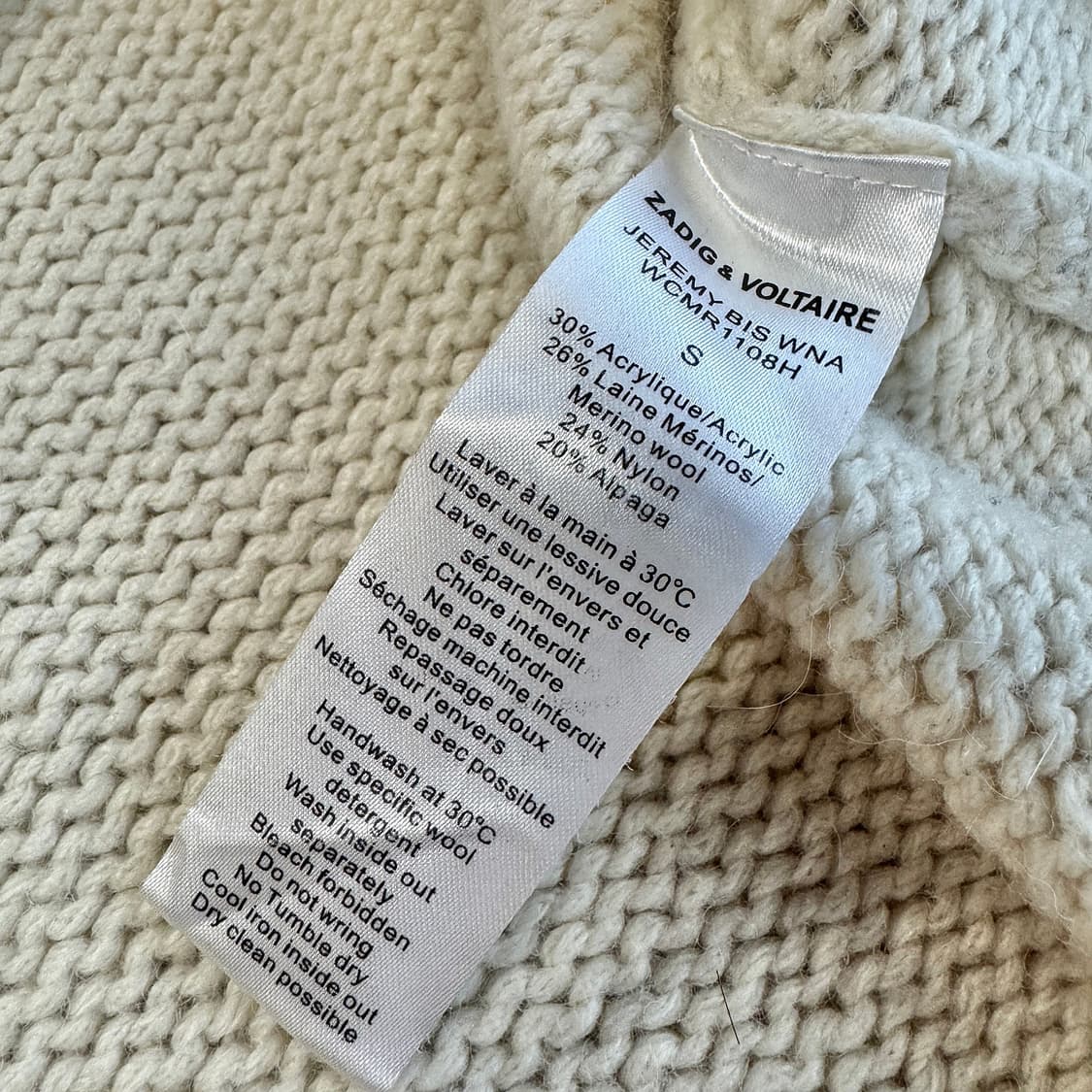 쟈딕앤볼테르 알파카 울 니트 스웨터 상품이미지3