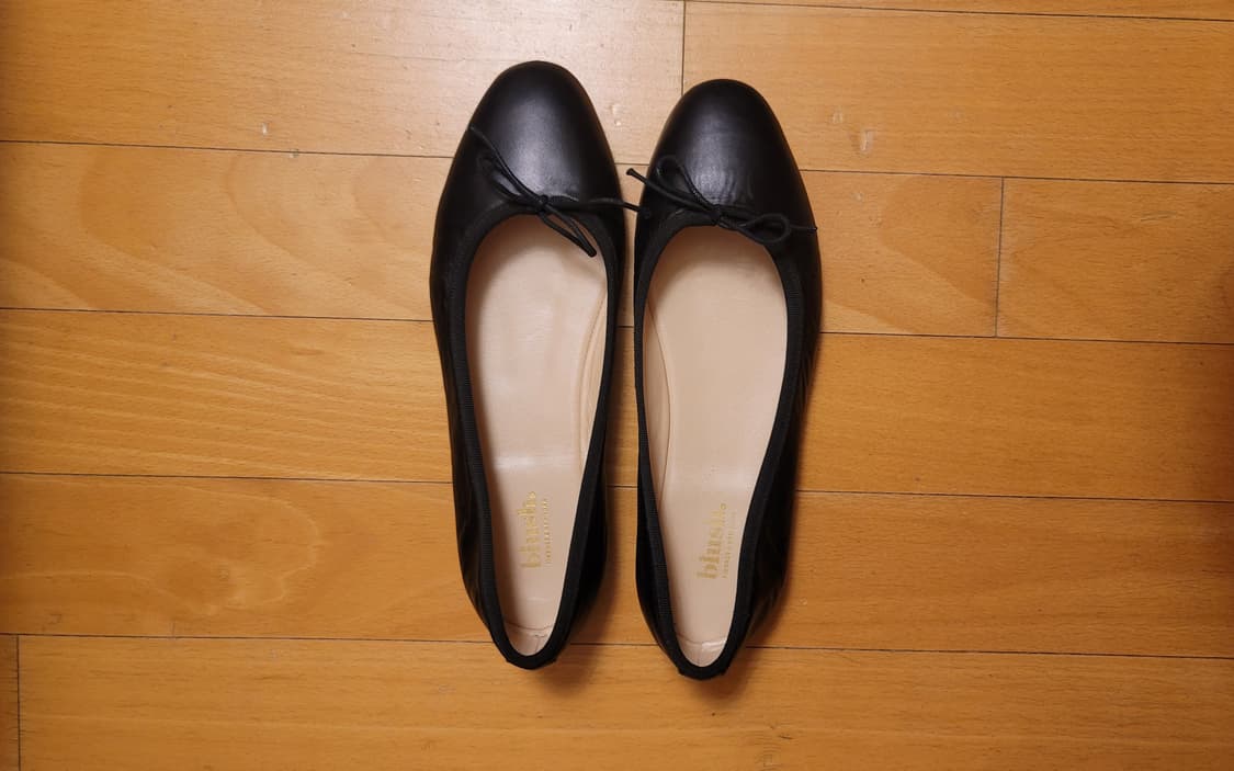 이태리 블러쉬(Blush) 무광 플랫 슈즈 Black (250,EU39) 상품이미지5