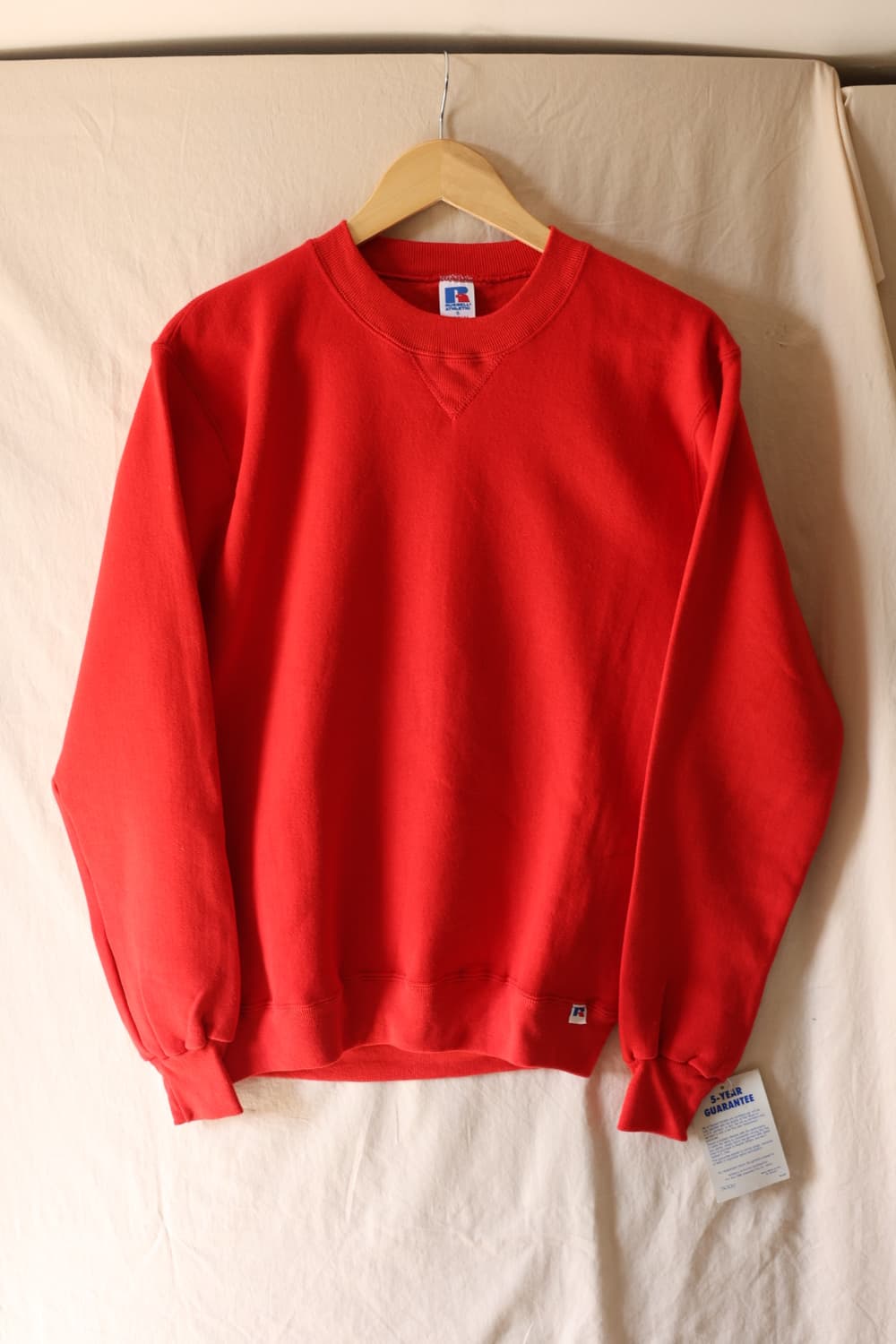 러셀 90s Made in USA 스웻셔츠 맨투맨 데드스탁 레드 S 상품이미지1