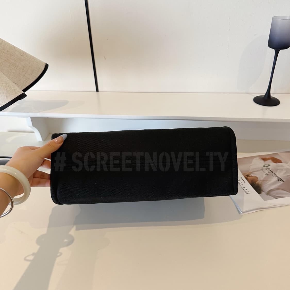 샤넬뷰티 캄봉 캠버스 블랙 숄더백 상품이미지3