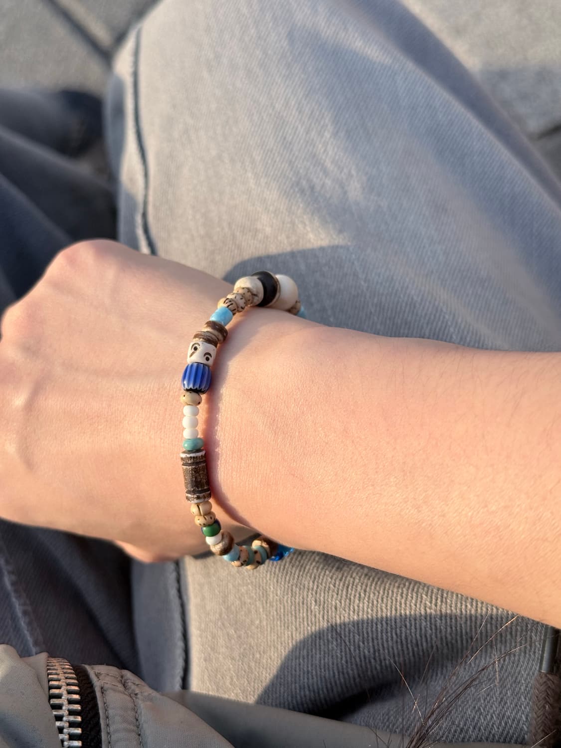 핸드메이드 빈티지무드 비즈팔찌 상품이미지3