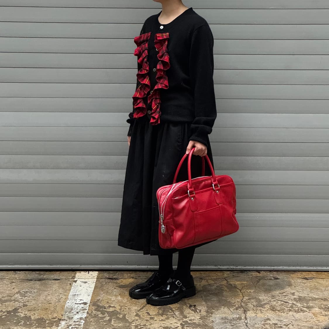 Ruffle Tartan Check Black Cardigan 상품이미지8