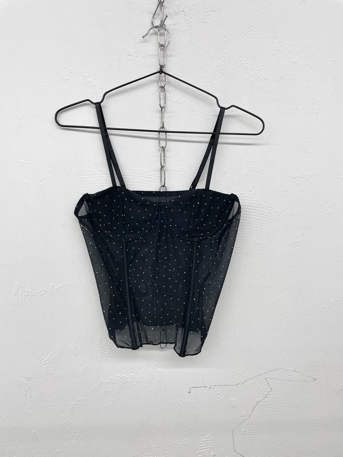 메쉬 도트 핫픽스 코르셋 상품이미지4