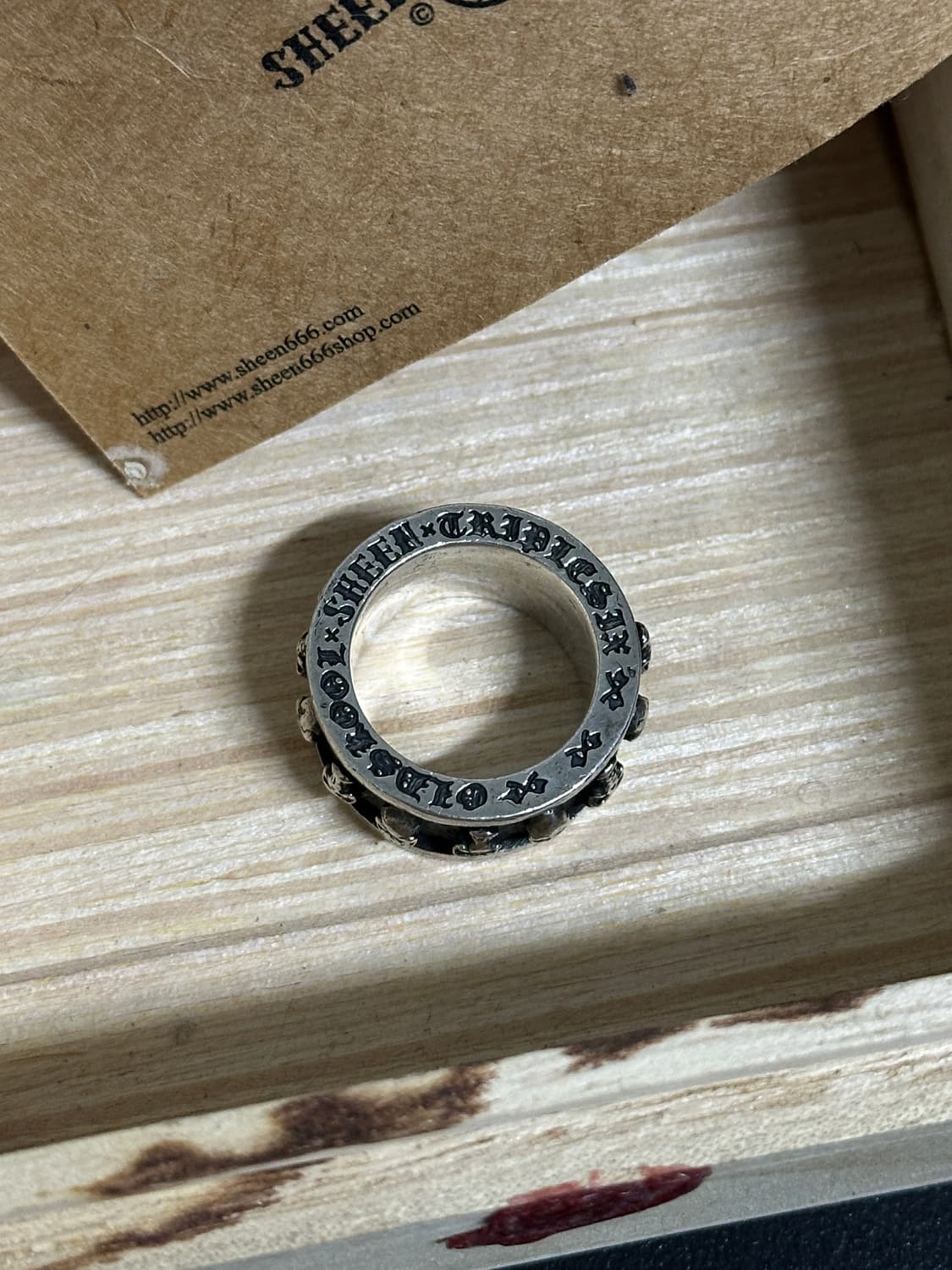 skull spinner silver ring 상품이미지4