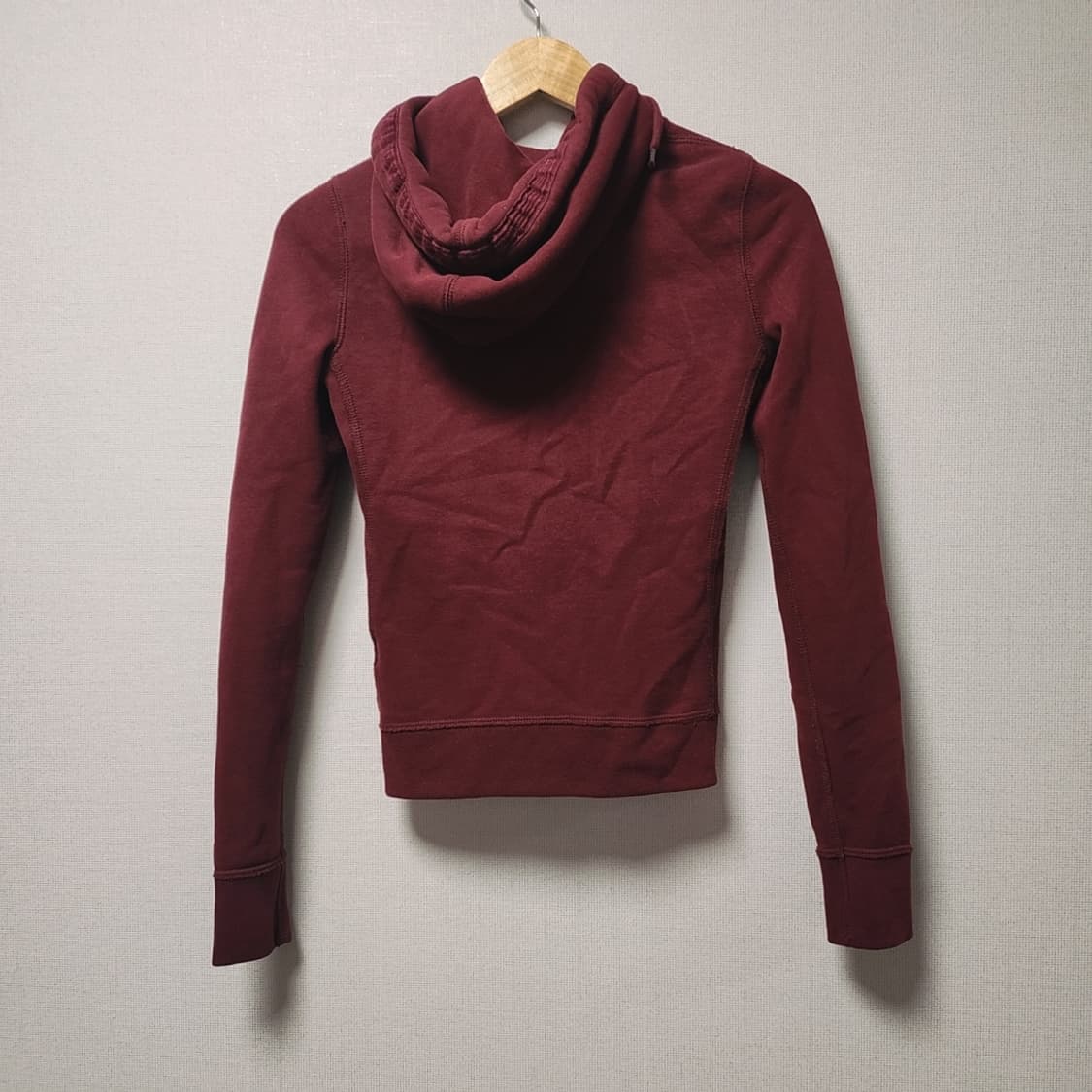 [XS] 아베크롬비 버건디 기모 후드집업 상품이미지2