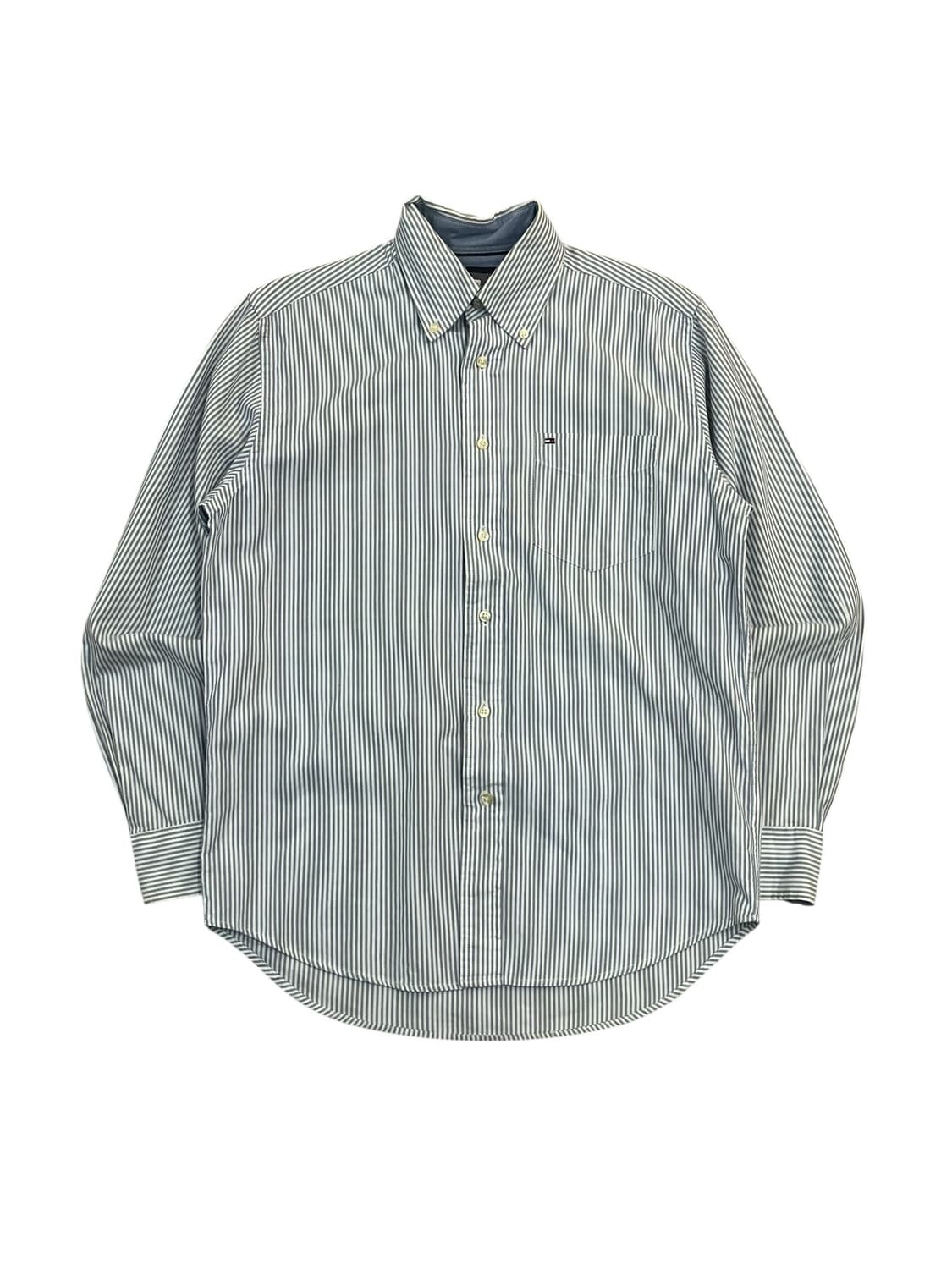 타미힐피거 스트라이프 셔츠 스카이블루XS #csz3490 상품이미지3