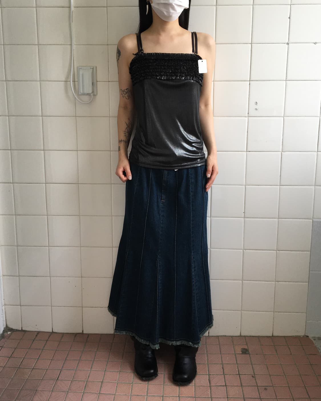 Frill point glitter nsleeveless 상품이미지4