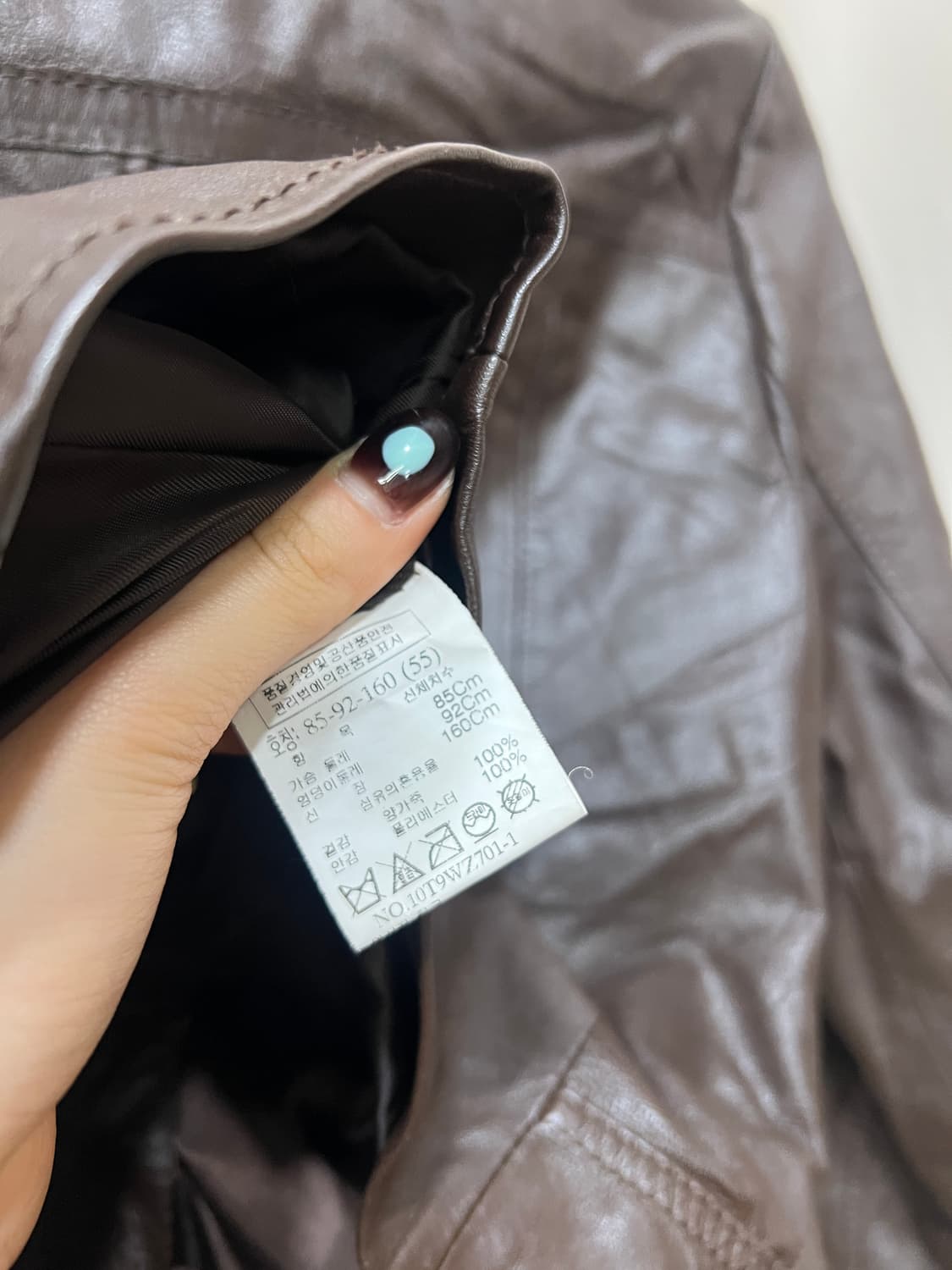 톰보이 여성 양가죽 브라운 라이더자켓  상품이미지4